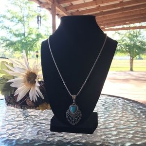 Fashion Turquoise Heart Shape Necklace
